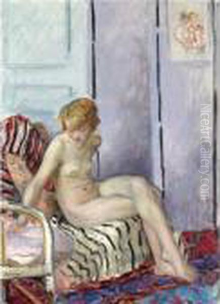 Nu Au Fauteuil Oil Painting by Henri Lebasque