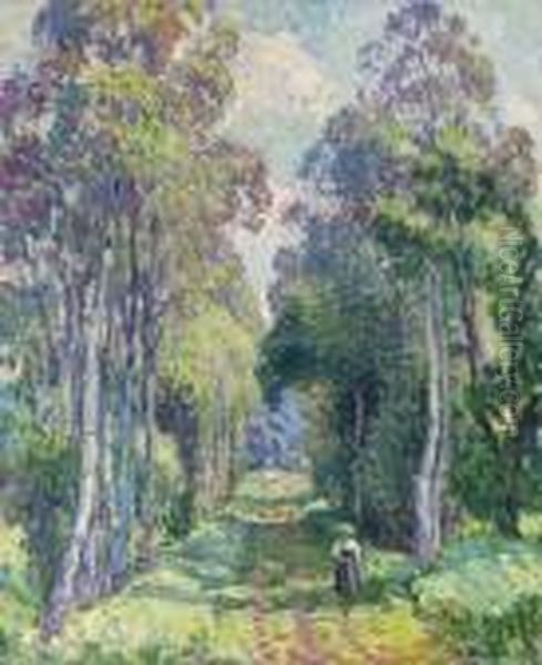 Pierrefonds, La Promenade En Foret Oil Painting by Henri Lebasque