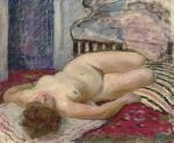 Nu Allonge Oil Painting by Henri Lebasque