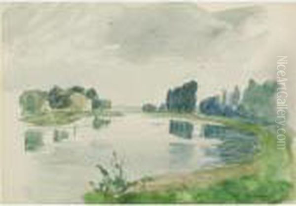 Bord De Riviere Oil Painting by Henri Lebasque