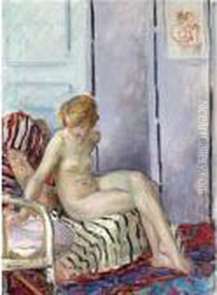 Nu Au Fauteuil Oil Painting by Henri Lebasque