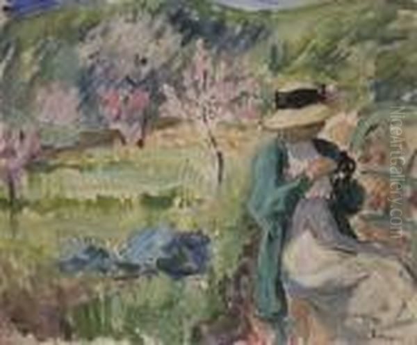 Jeune Fille Dans Un Verger Oil Painting by Henri Lebasque