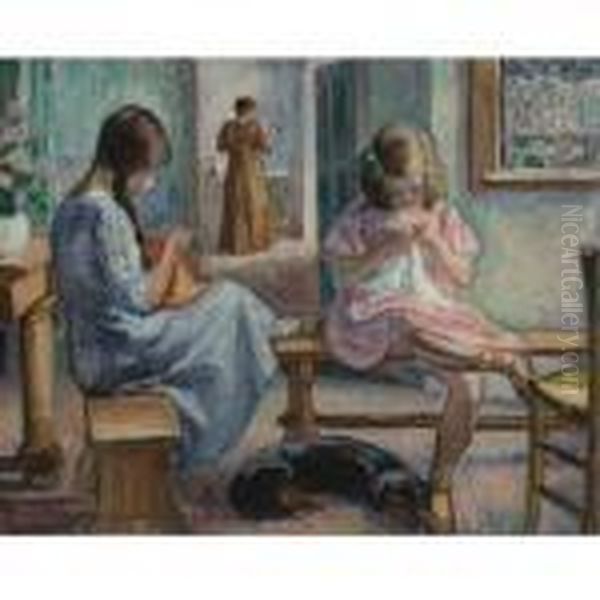 Scene D'intimite Oil Painting by Henri Lebasque