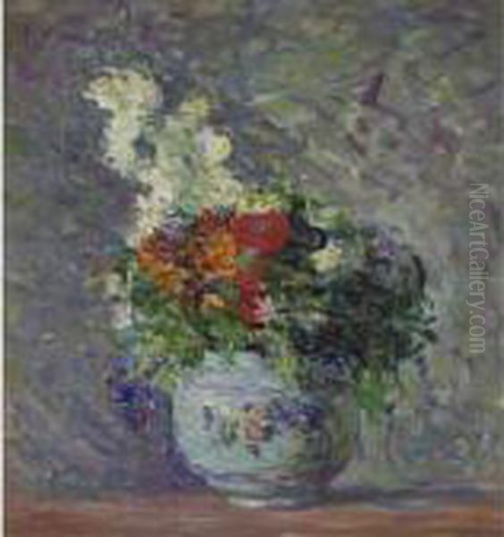 Vase De Fleurs Oil Painting by Henri Lebasque