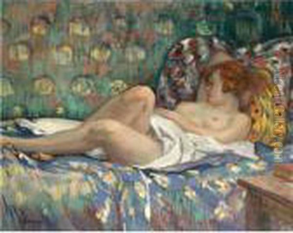 Nu Allonge Oil Painting by Henri Lebasque