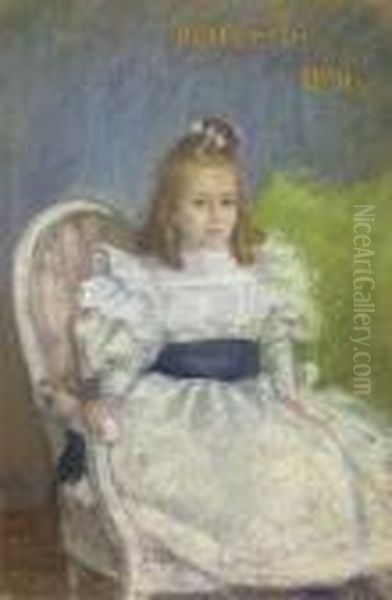 Portrait De Marcelle Mezieres A Neuf Ans Oil Painting by Henri Lebasque