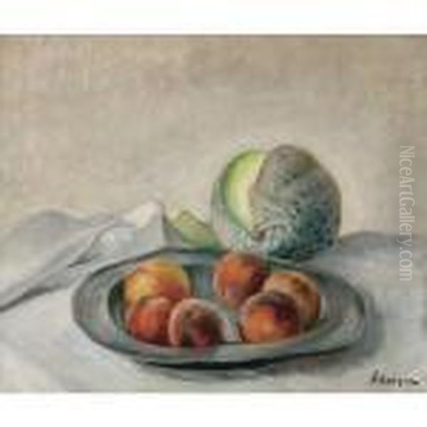 Peches Et Melon Oil Painting by Henri Lebasque