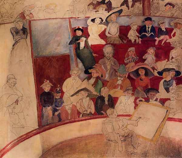 The Circus Oil Painting by Jules Pascin