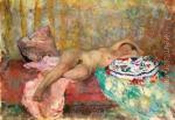 Nu Allonge Oil Painting by Henri Lebasque