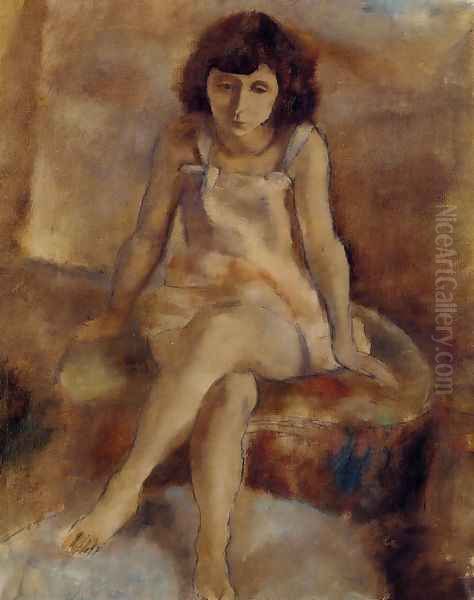 Seated Woman II Oil Painting by Jules Pascin