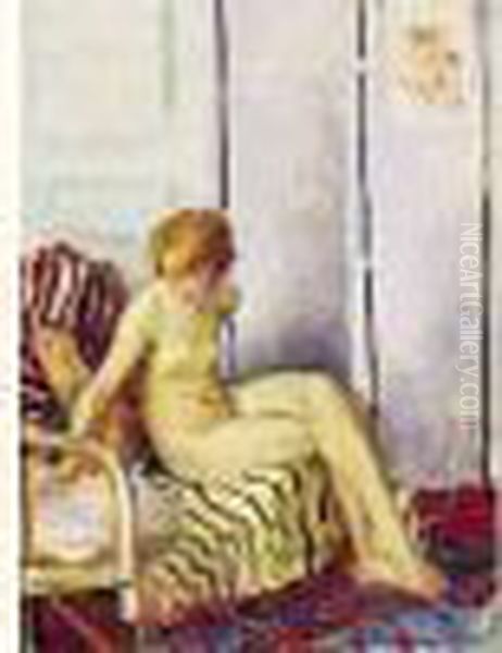 Nu Au Fauteuil. Oil Painting by Henri Lebasque