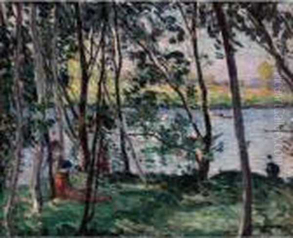 Le Repos Au Bord Du Yaudet Oil Painting by Henri Lebasque