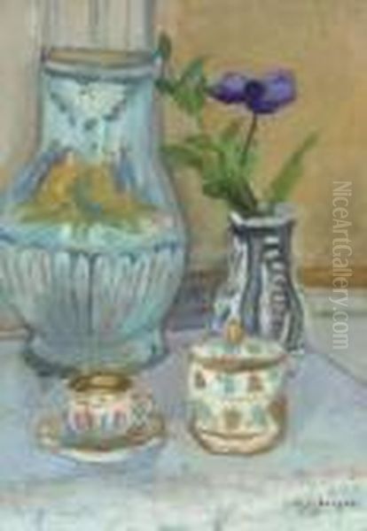 Nature Morte A L'anemone Oil Painting by Henri Lebasque