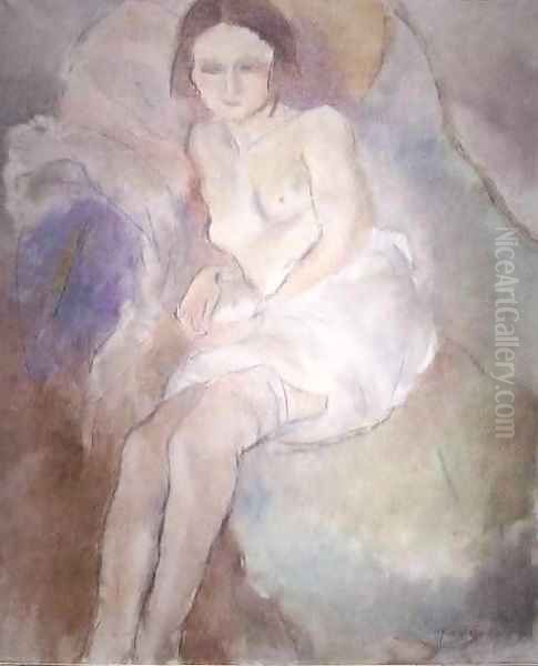 Seated Woman 2 Oil Painting by Jules Pascin