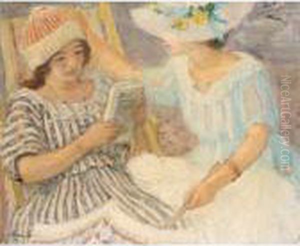 Marthe Et Nono Oil Painting by Henri Lebasque