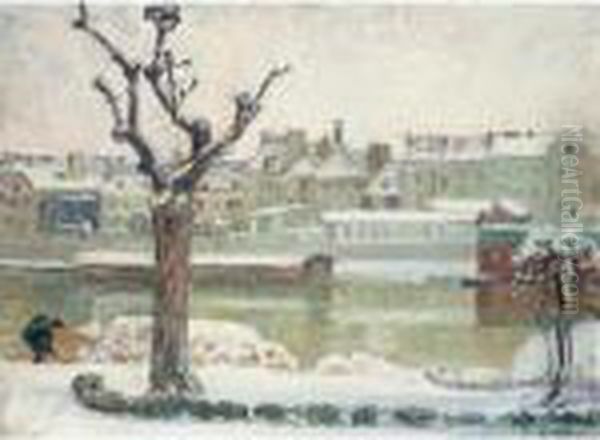 L'hiver A Lagny Oil Painting by Henri Lebasque