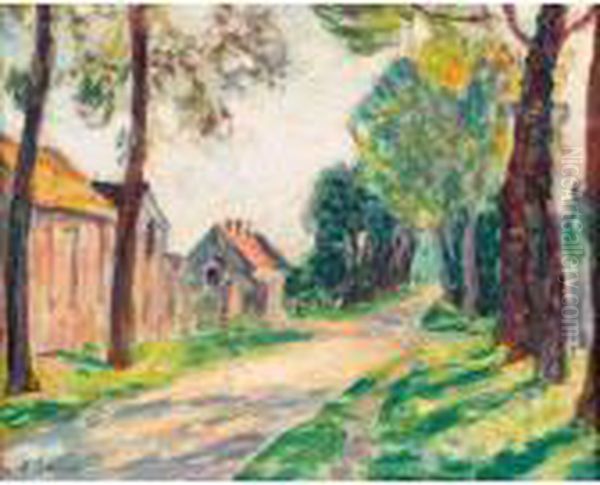 La Route De Lagny, A Chessy Oil Painting by Henri Lebasque