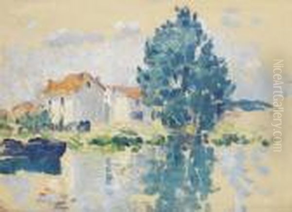 Paysage Avec Maison Oil Painting by Henri Lebasque