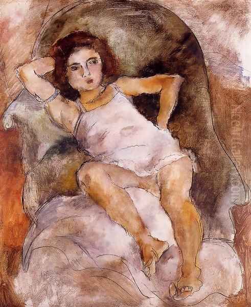 Little Lysis2 1925 Oil Painting by Jules Pascin