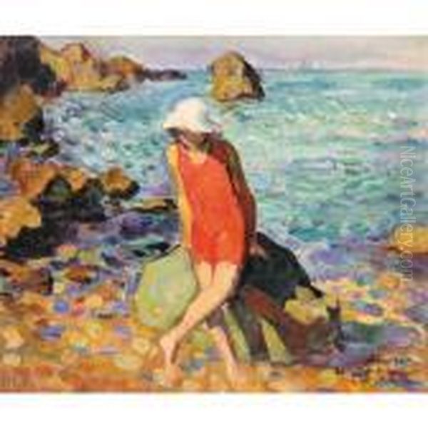 Nono Au Bord De La Mer Oil Painting by Henri Lebasque