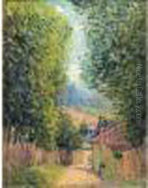 Femme Dans Un Village En Montagne Oil Painting by Henri Lebasque