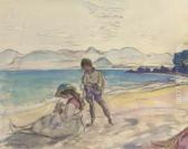 Plage Du Cannet Oil Painting by Henri Lebasque