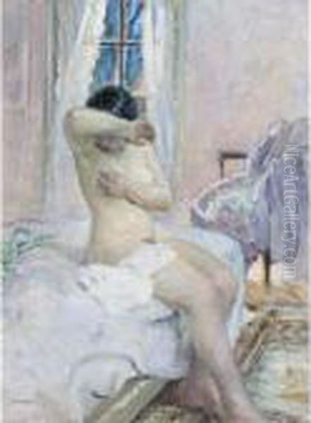 Nu Sur Le Lit Oil Painting by Henri Lebasque