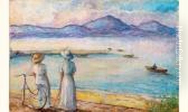 Baie De Saint-tropez, Circa 1925 Oil Painting by Henri Lebasque