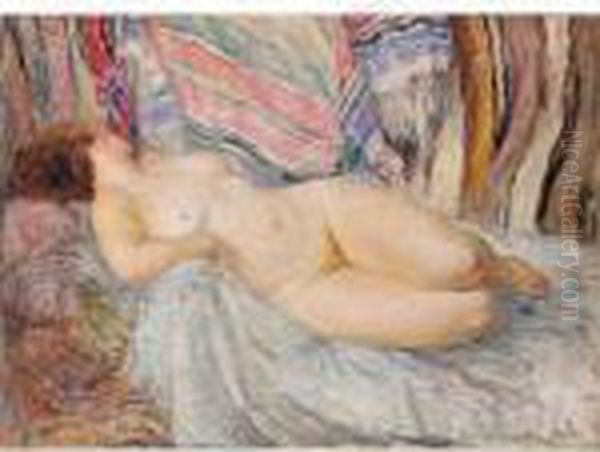 Femme Nue Allongee Oil Painting by Henri Lebasque