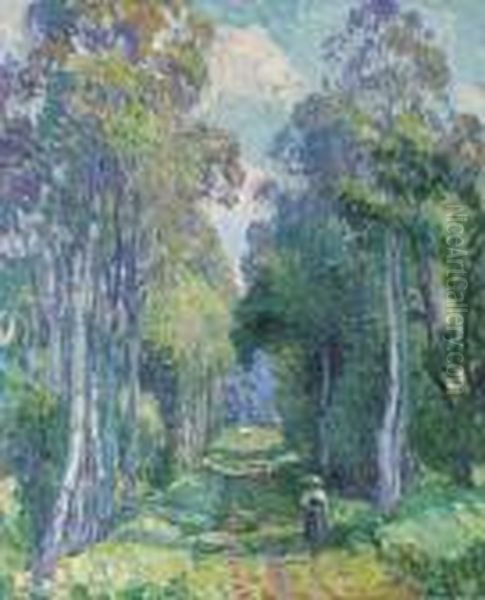 Pierrefonds, La Promenade En Foret Oil Painting by Henri Lebasque