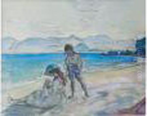 La Plage Du Canet Oil Painting by Henri Lebasque