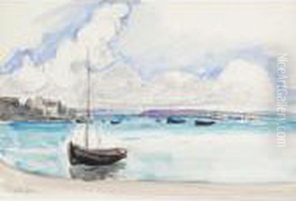 La Barque Au Port Oil Painting by Henri Lebasque