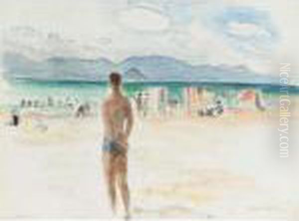 Sur La Plage Oil Painting by Henri Lebasque