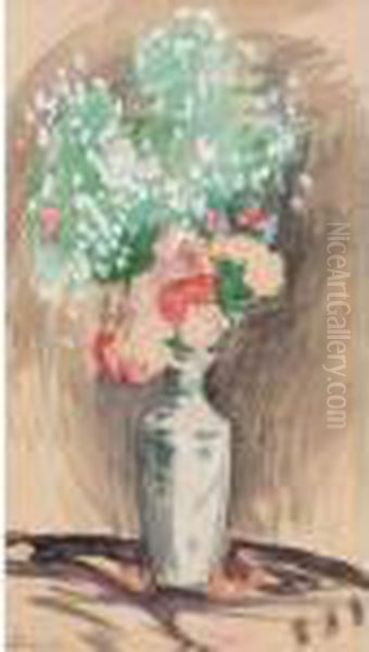 Vase De Fleurs Oil Painting by Henri Lebasque