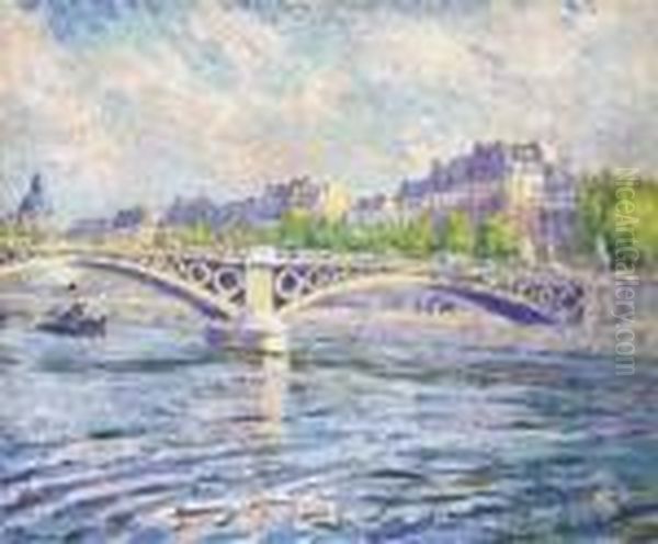 Paris, Remorqueur Sur La Seine Oil Painting by Henri Lebasque