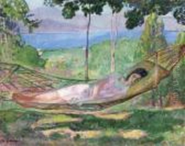 Villa Demiere, St. Tropez Oil Painting by Henri Lebasque