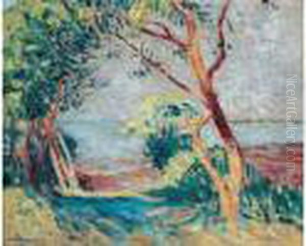 Saint-tropez, Le Chemin De La Foux, 1906-1907 Oil Painting by Henri Lebasque