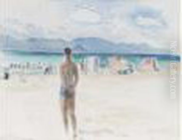 Sur La Plage Oil Painting by Henri Lebasque