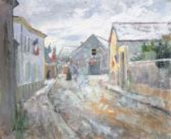 La Rue Pavoisee Oil Painting by Henri Lebasque