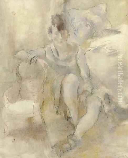 Bobette Oil Painting by Jules Pascin