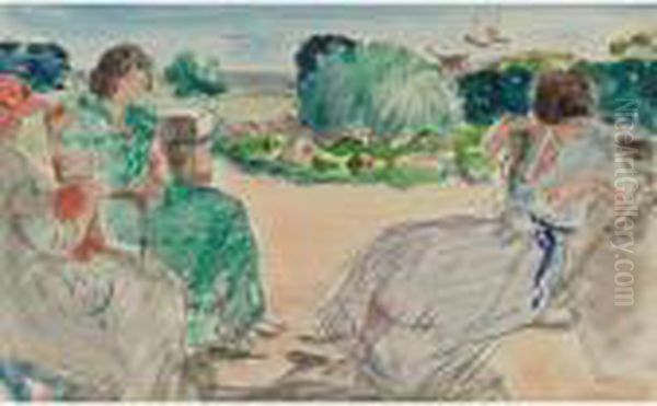 Dans Le Jardin Oil Painting by Henri Lebasque