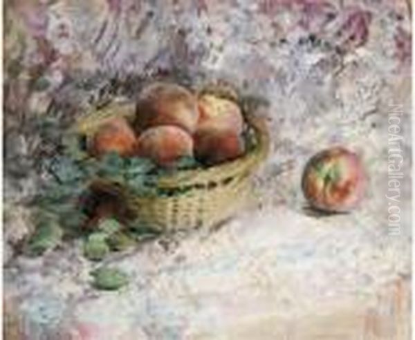 Nature Morte Aux Peches Oil Painting by Henri Lebasque