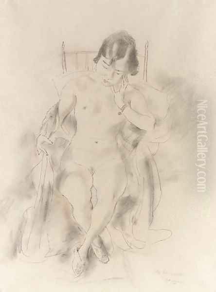 La chinoise Oil Painting by Jules Pascin