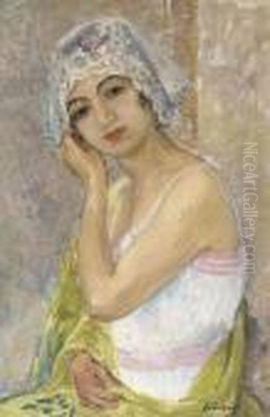 Jeune Femme Assise Oil Painting by Henri Lebasque