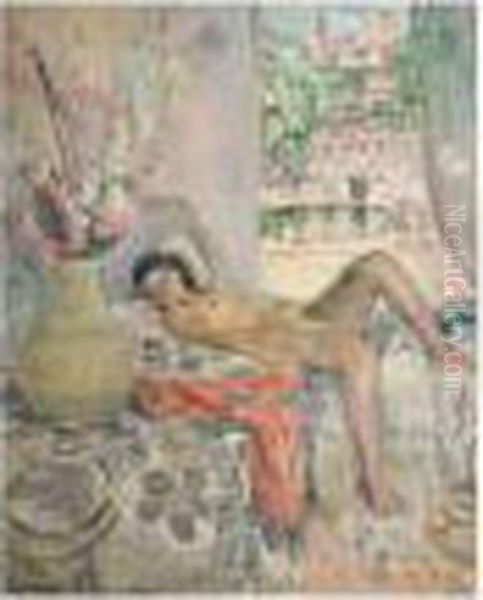 Nu Allonge Oil Painting by Henri Lebasque