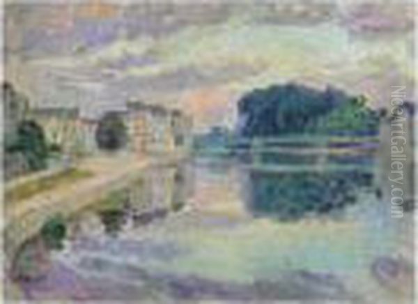 La Marne A Lagny Oil Painting by Henri Lebasque