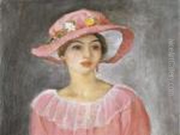 Le Chapeau Rose Oil Painting by Henri Lebasque