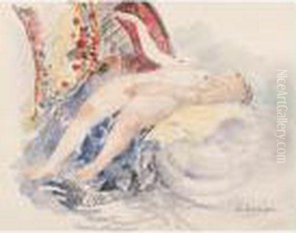 Nu Allonge Oil Painting by Henri Lebasque