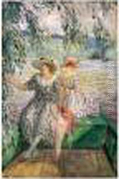 Vezillon, La Partie De Peche Oil Painting by Henri Lebasque