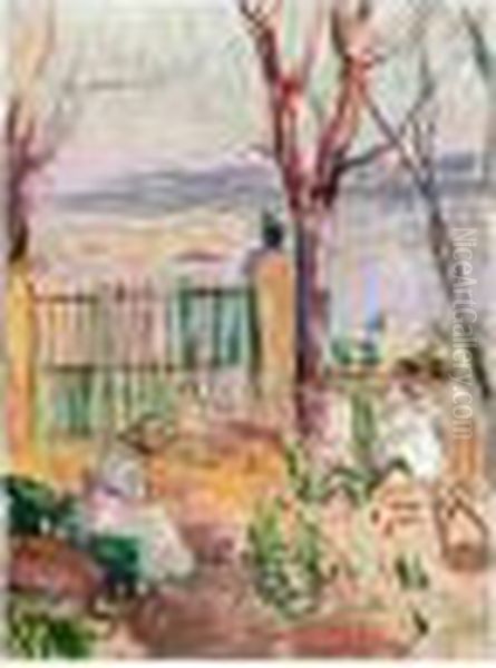 Saint-tropez, Le Jardin Au Bord De La Mer Oil Painting by Henri Lebasque